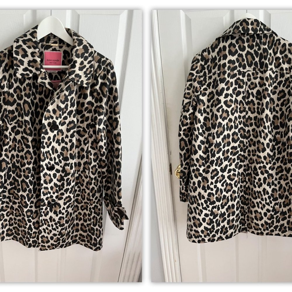 Kate Spade Animal Print Trench Coat